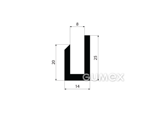 GUMMIPROFILE U-FORM - EPDM